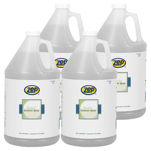 Zep Alcohol Hand Sanitizer Spray Refill - 1 Gallon (Case of 4) 90024-70% Ethanol-Based, Non-Foaming for Dispensers, Manufactured