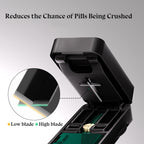 HyJeryty Adjustable Gear-Driven Pill Cutter & Splitter - Precision 1/2 & 1/4 Tablet Crusher for Small and Tiny Pills, Vitamins w