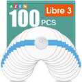 AZEN 100 Pack Freestyle Sensor Covers for Libre 3, Waterproof Adhesive Patches, Adhesive Patches Waterproof, Waterproof Adhesive