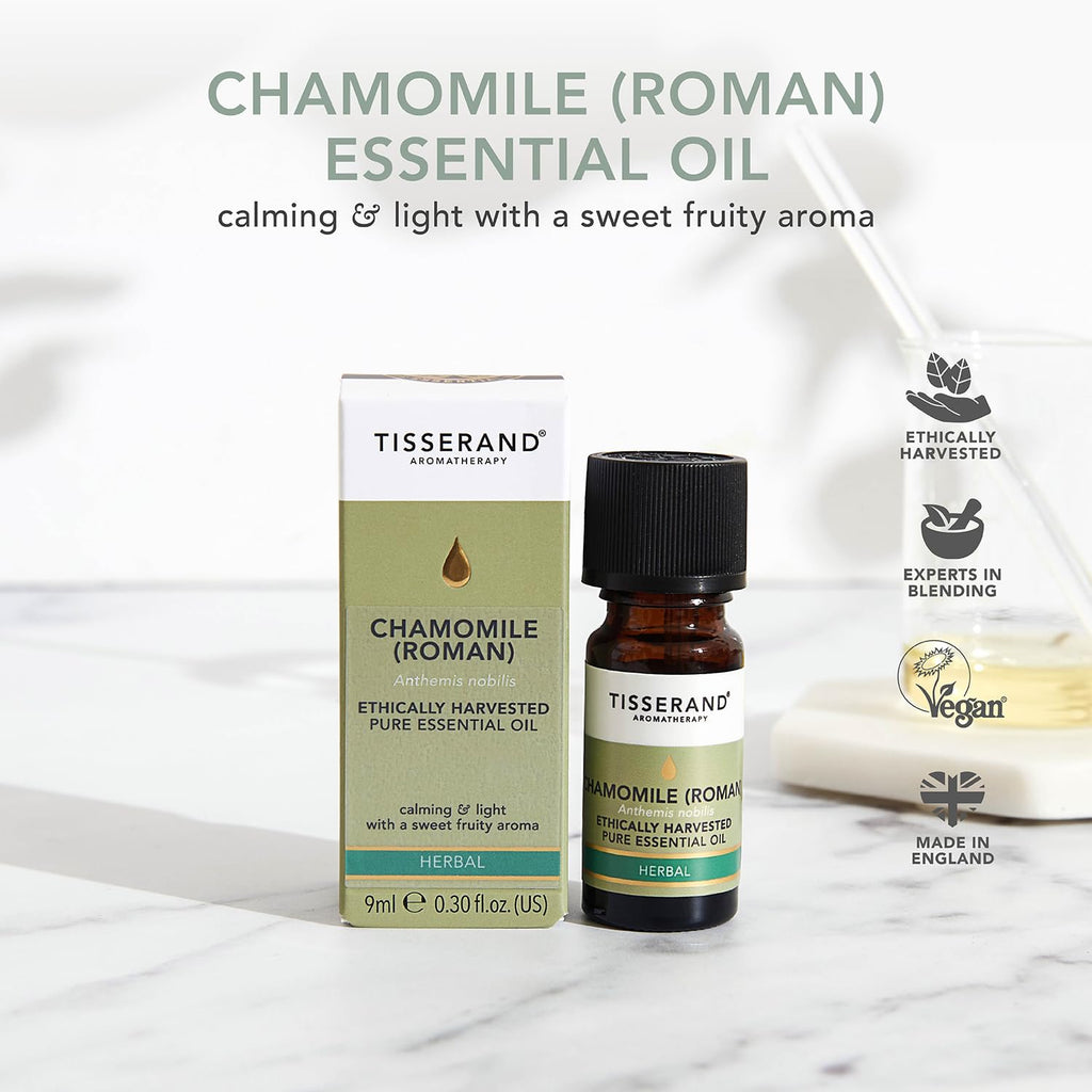 Tisserand Chamomile Roman Organic Essential Oil 0.33 oz Oil