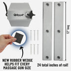 QMount Adjustable Massage Gun Wall Mount - Massage Gun Holder for Hands Free Self-Massage - Compatible with Nearly All Massage G