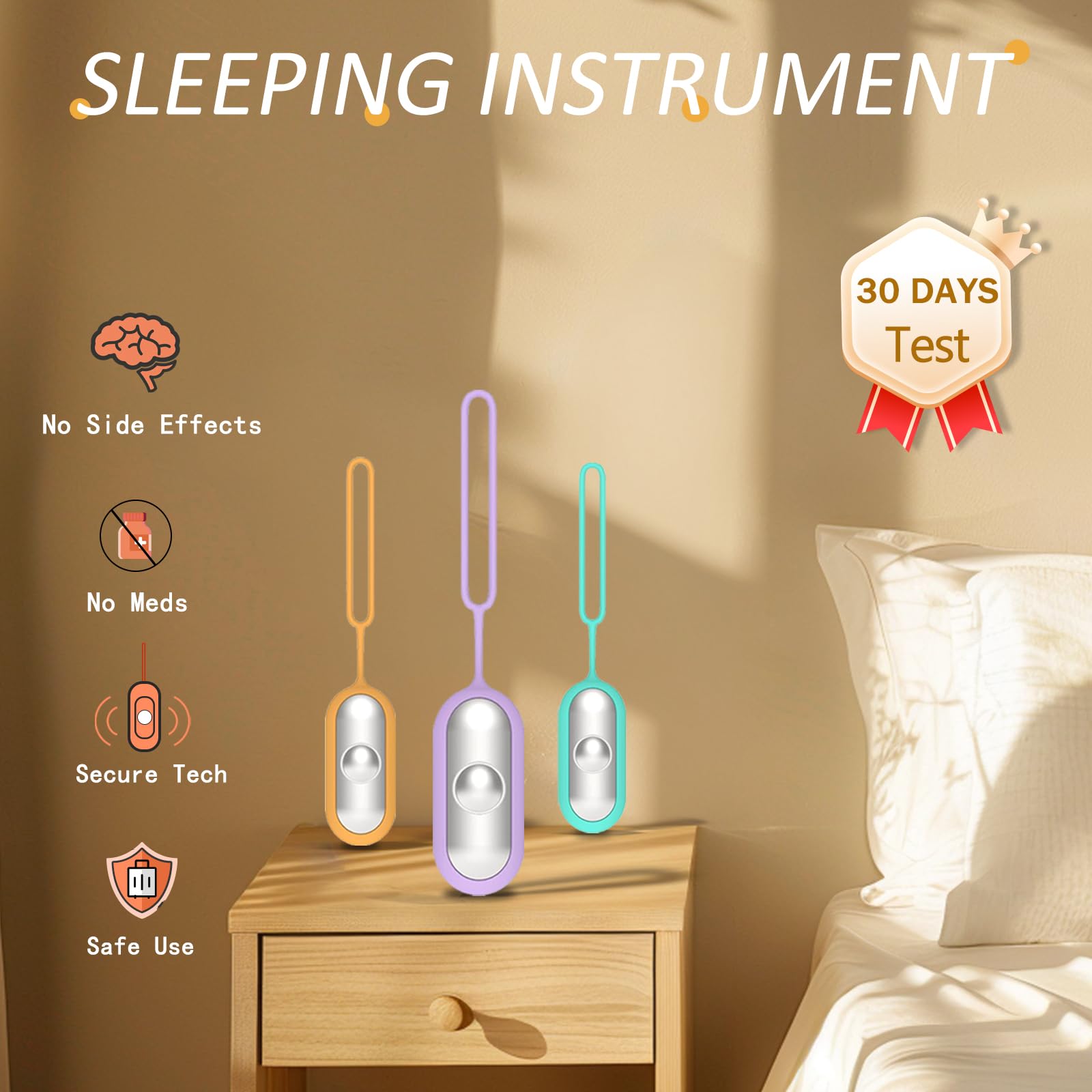 LANSIGOGBGS Sleep Instrument,Brain Massage Adjust Heart Rate,Headache Focus Attention,Small and Easy to Carry,Improve Deep Sleep