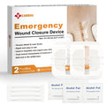 Carbou Emergency Wound Closure Strips - 2 Pcs - Zip Stitch Butterfly Bandaids - Laceration Closure Kit - Stitchless & Easy to Us