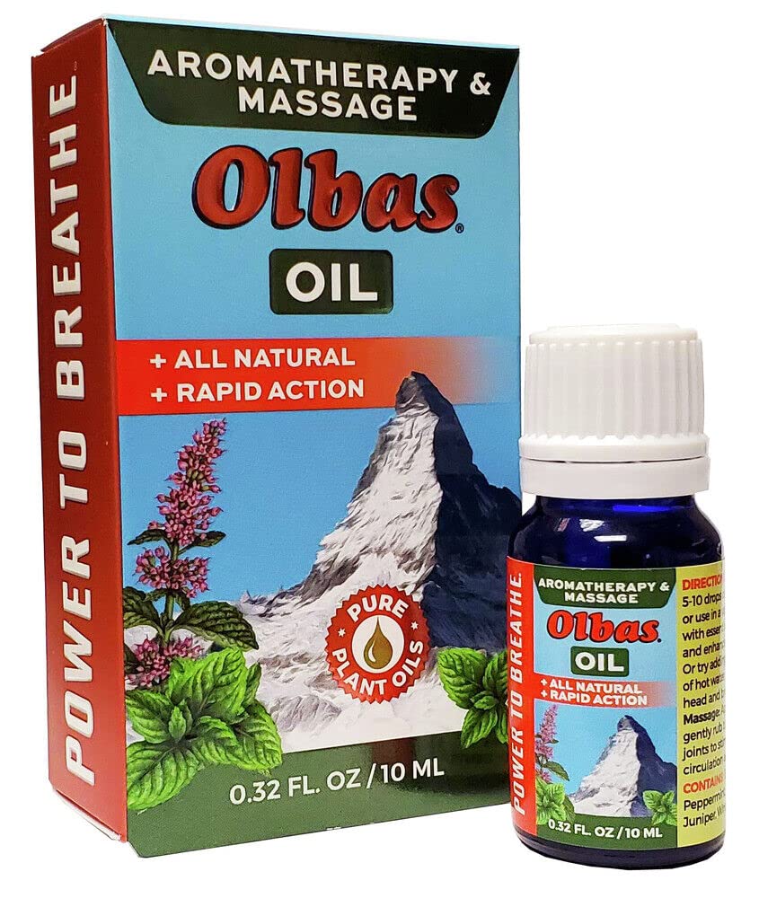 Olbas Therapeutic, Aromatherapy Inhalant and Massage Oil, 0.32 fl Ounces. Pack of 3