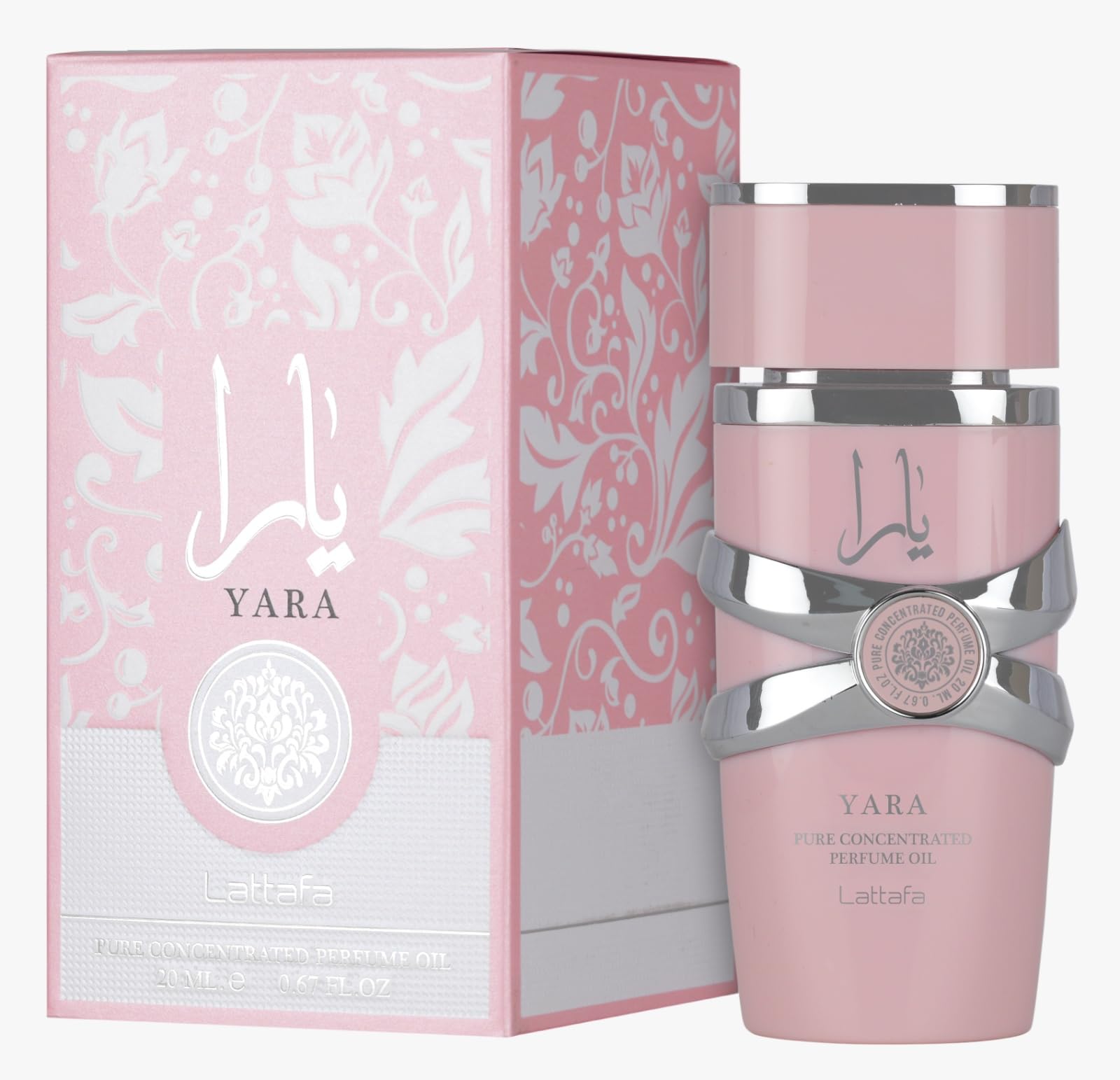 Lattafa Yara - Floral, Gourmand, Fruity, Musky - Pure Concentrated Perfume Oil Long-Lasting Fragrance for Women, 0.67 Ounce / 20