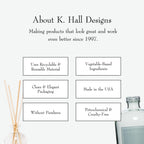 K. Hall Designs Lemon Sage Boxed Diffuser Kit, Citrus Scent with Herbaceous Notes, Reed Diffuser Set for Home, Long Lasting Arom