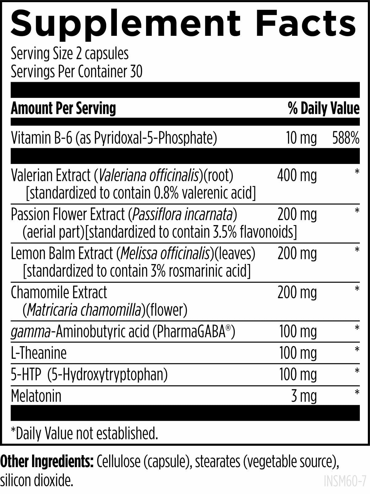 Designs for Health Insomnitol Capsules - Sleep Aid for Adults with Melatonin, L-Theanine + 5-HTP - Calming Herbs Valerian, Lemon