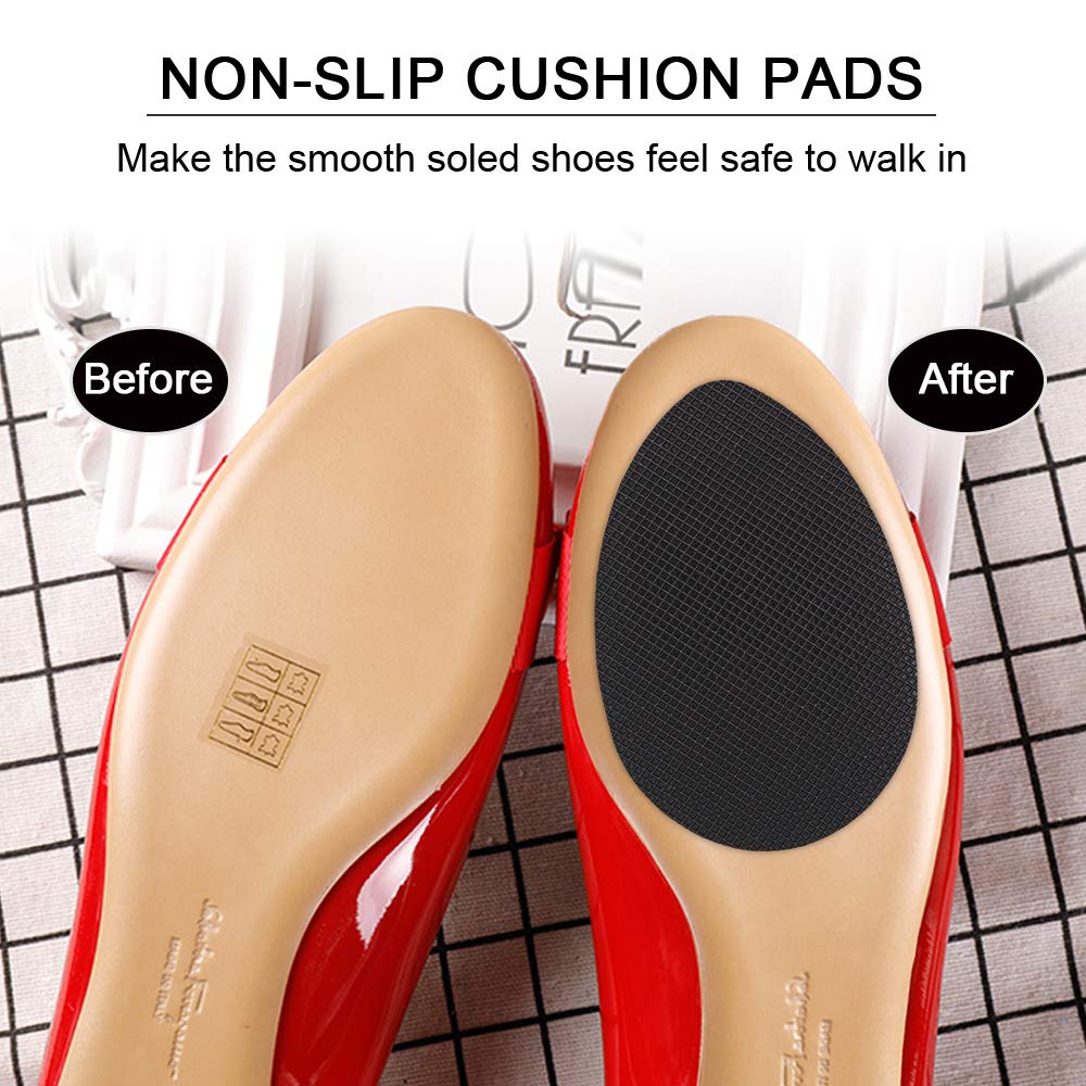 Dr. Shoesert Non-Slip Shoes Pads Adhesive Shoe Sole Protectors, High Heels Anti-Slip Shoe Grips (Black)