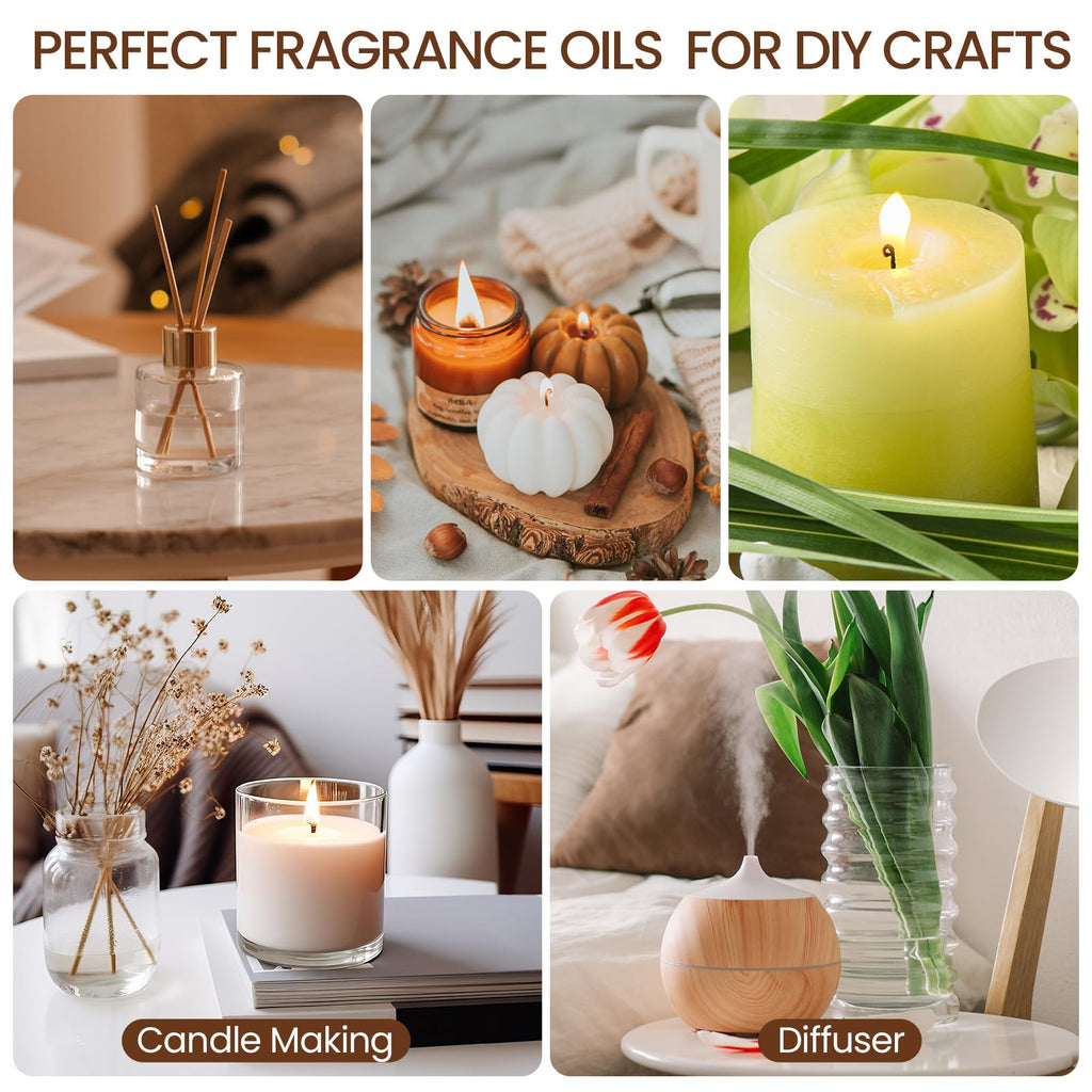 Nuanchu 26 Pcs Essential Oils Set 10ml Fragrance Oil Aromatherapy Kit for Diffuser Humidifier Aromatherapy-Oils for Candle Bath