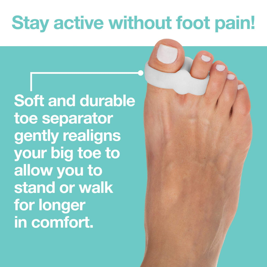 ZenToes Toe Spacers Bunion Corrector for Women and Men, Big Toe Straightener, Double Loop Gel Splint Separator for Correct Align