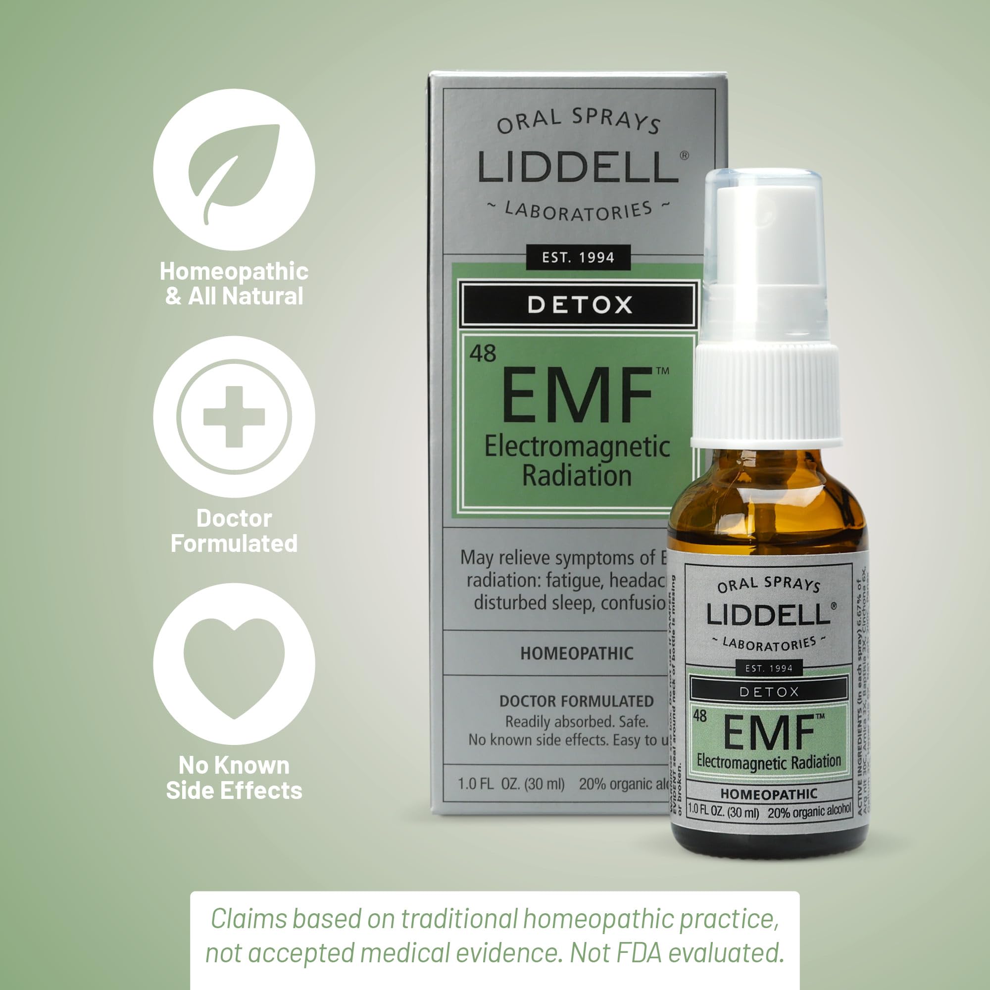 Liddell Homeopathic Anti-Tox Elecentero Magnetic EMF Radiation, 1 Ounce
