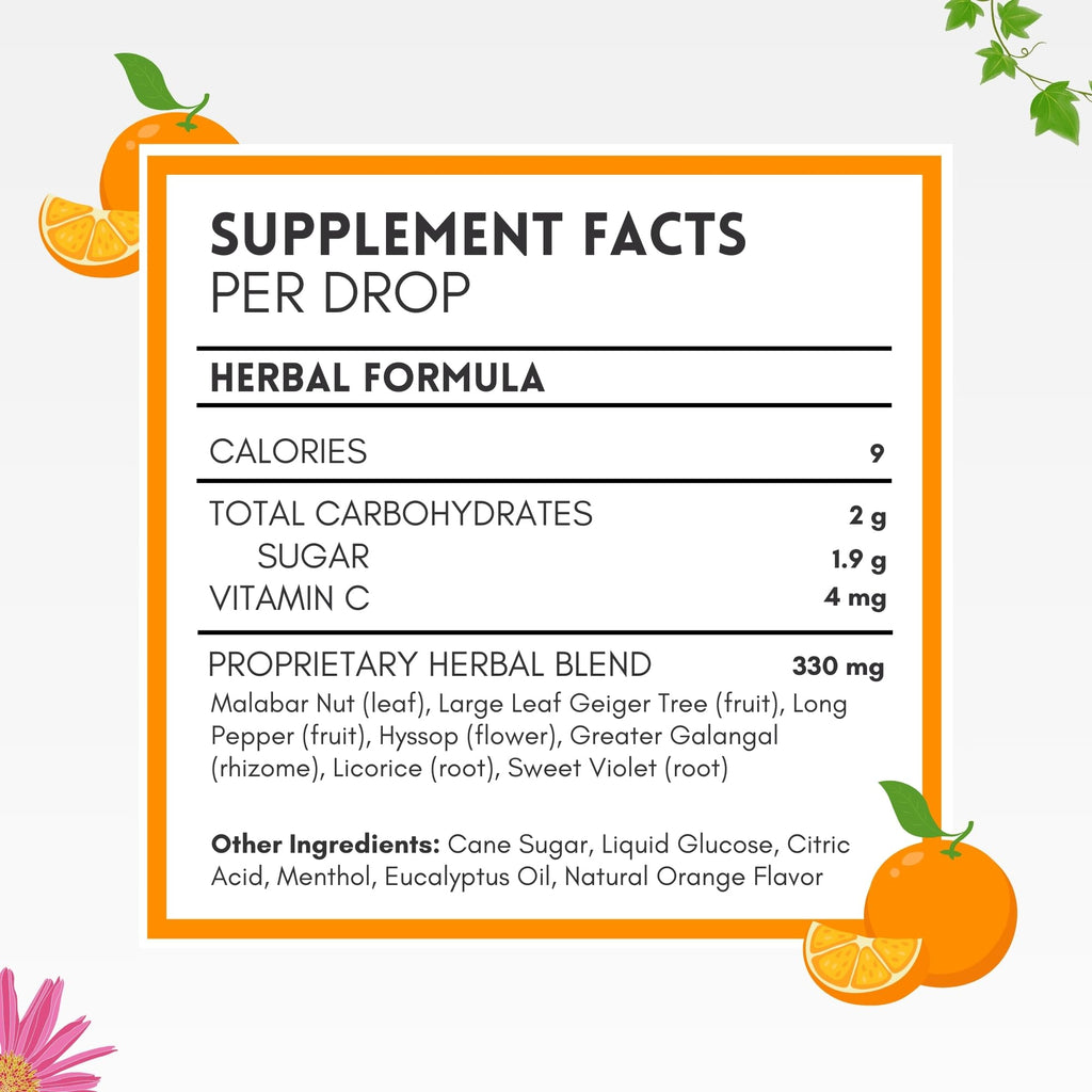 Herbion Naturals Cough Drops with Natural Orange Flavor, Dietary Supplement, Soothes Cough, for Adults and Children Over 6 Years