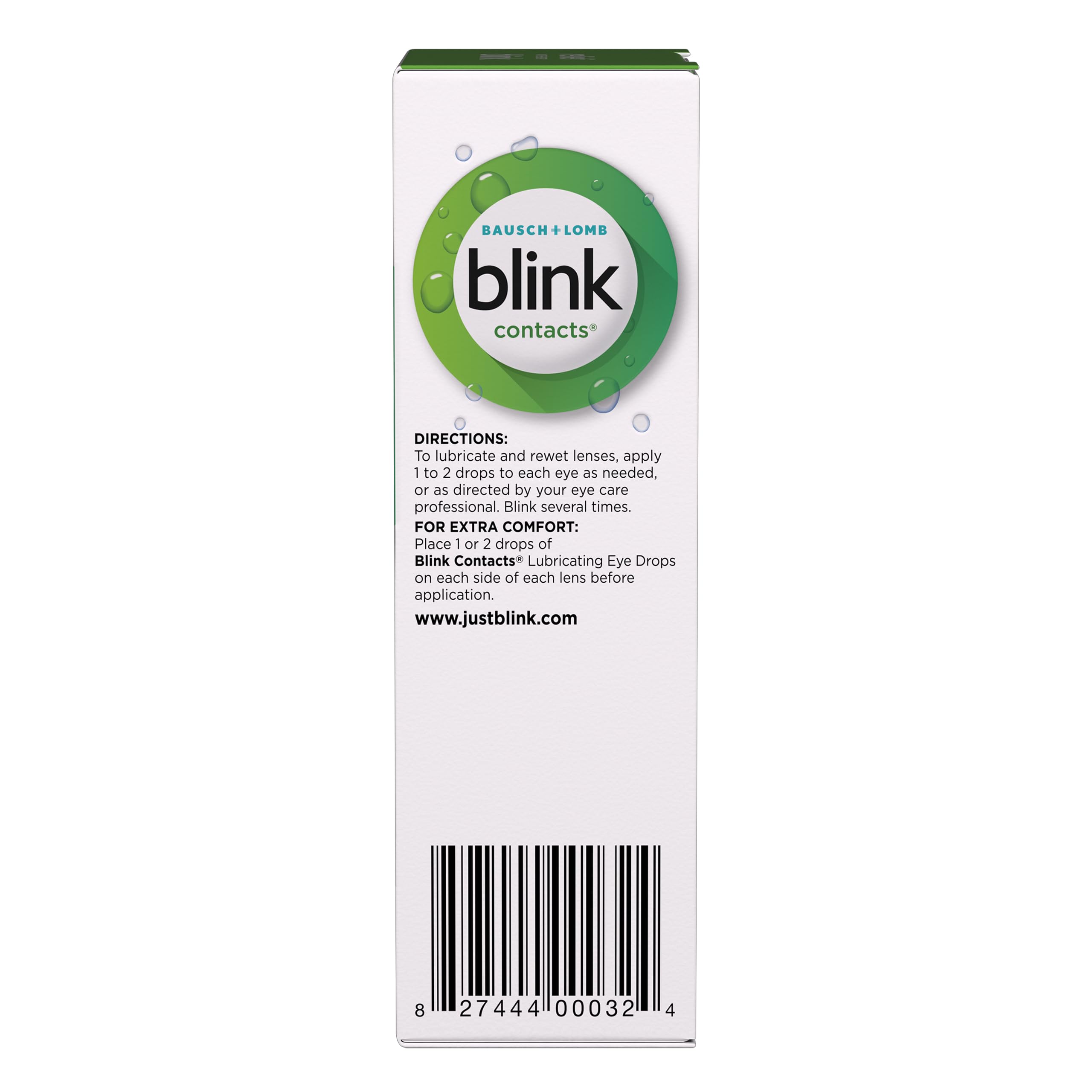 blink Contacts Lubricating Eye Drops 0.34 fl oz (10 mL) - Pack of 3