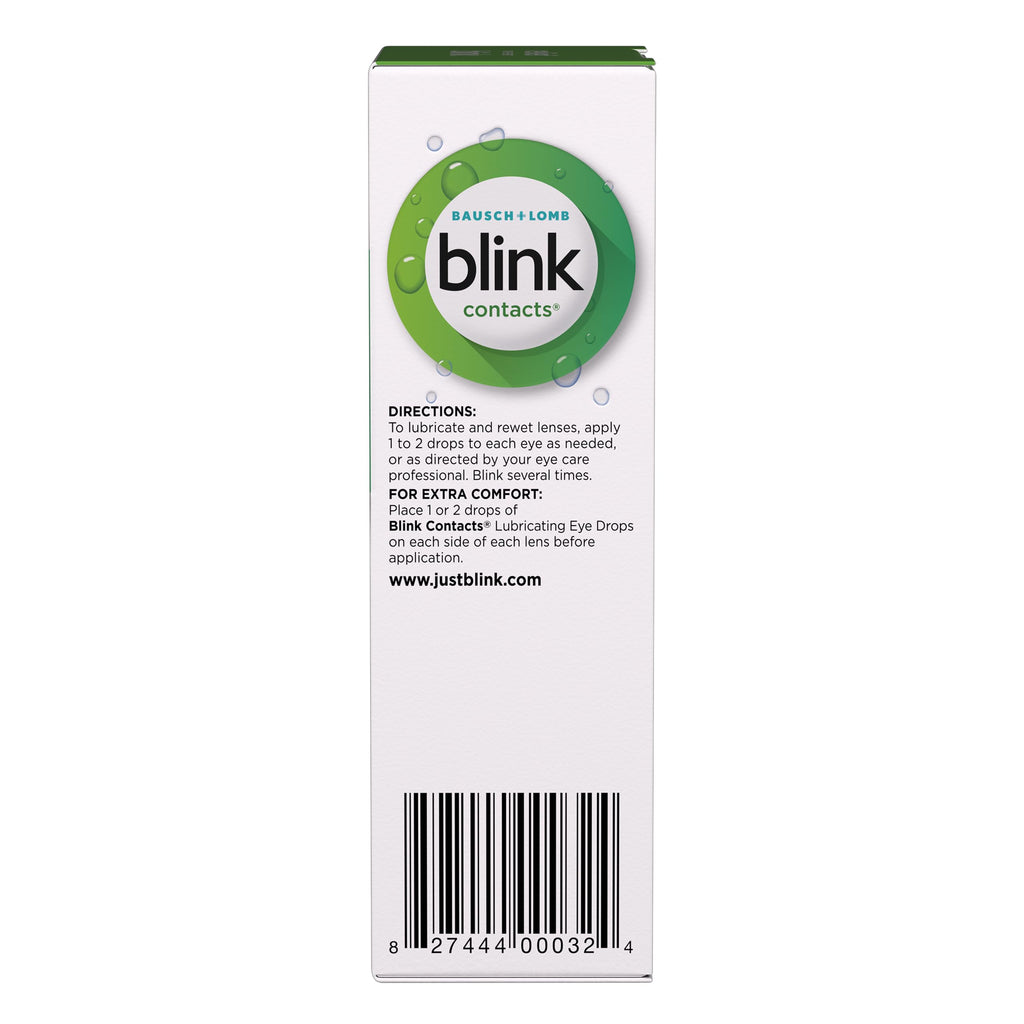 blink Contacts Lubricating Eye Drops 0.34 fl oz (10 mL) - Pack of 3