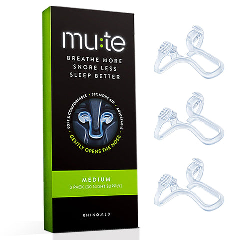 Rhinomed Mute Snoring Solution Nasal Dilator for Snore Reduction - Anti-Snoring Aid Solution - Improve Airflow - Comfortable Nos