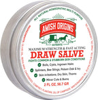 Amish Origins Draw Salve Ointment, 2 oz, for Ingrown Hair, Boil and Cyst, Maximum Strength Fast Acting for Splinters Remover, Bu