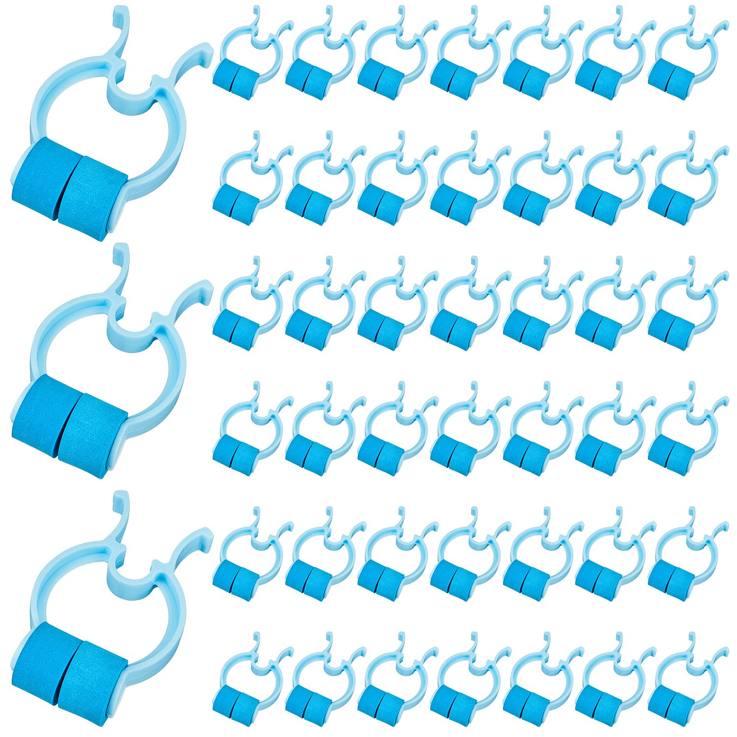 Frienda 60 Pieces Plastic Foam Nose Stop Clips Nose Nasal Stopper Clips for Accidental or Emergency Condition(Blue)