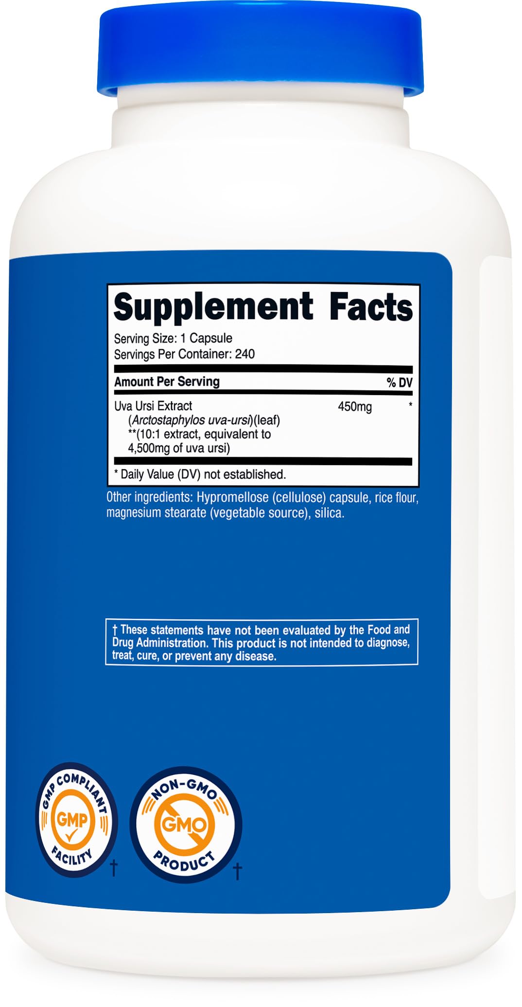 Nutricost Uva Ursi 4500mg, 240 Capsules - Vegetarian Capsules, Gluten Free, Non-GMO