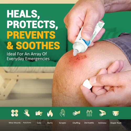 MED PRIDE Antibiotic Bacitracin Ointment with Zinc for First Aid Relief of Chafing, Diaper Rash, Dermatitis, Eczema, Itchy Dry S