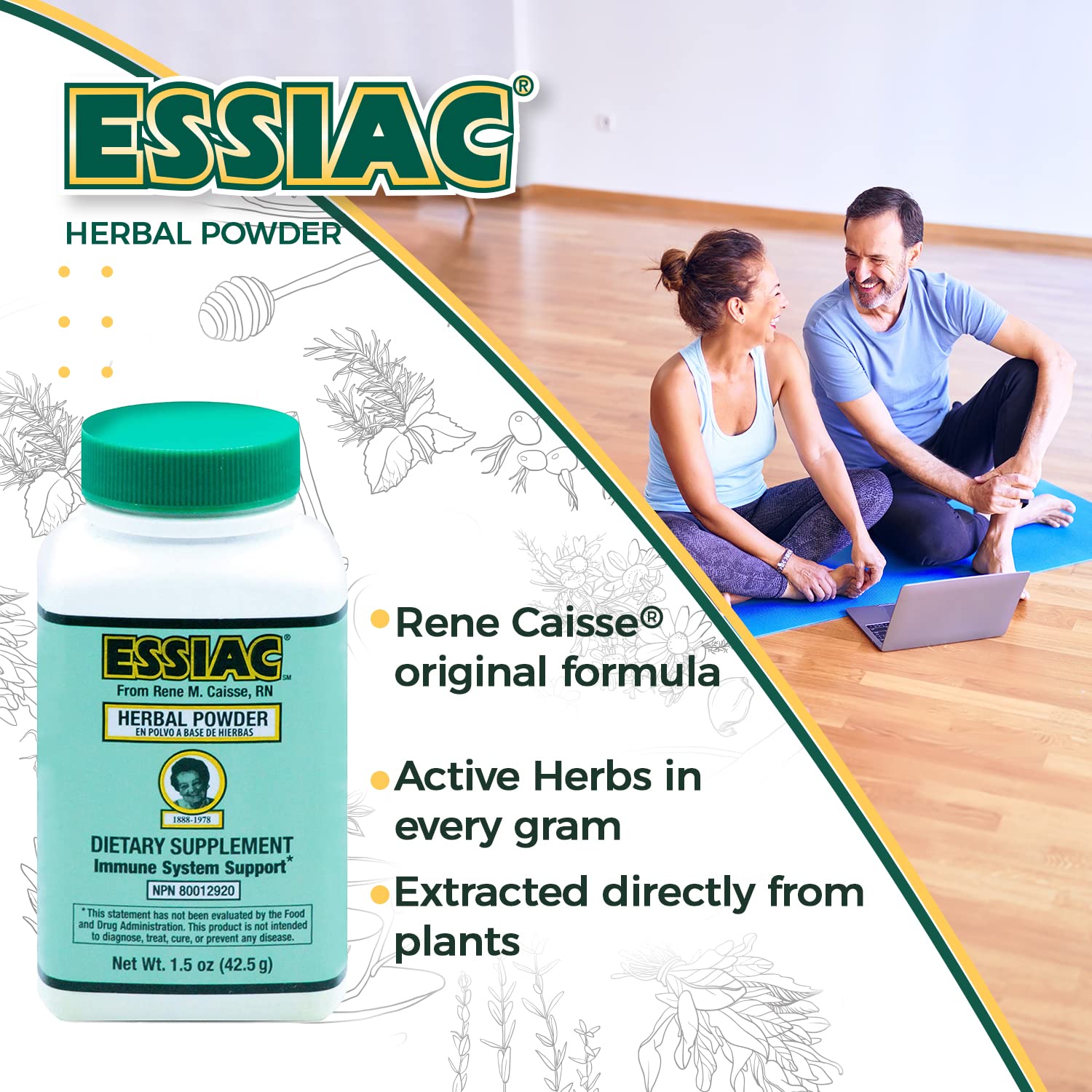Essiac Tea Powder Original Tea Powder - 1.5 oz Bottle | Powerful Antioxidant Blend to Help Promote Overall Health & Well-Being |