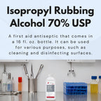 Dealmed Isopropyl Rubbing Alcohol 70% USP, First Aid Antiseptic, 16 fl. oz, (2 Pack)