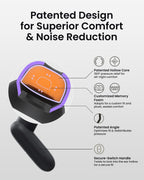 QubitPulse Dream Ear Plugs for Sleeping, 23dB Noise Reduction Soft Silicone Ear Plugs with Patented Qufits Eartips and Carry Cas