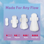 August Regular & Super Cotton Menstrual Pads, 72 (36+36) Ultra Thin Pads with Wings, Hypoallergenic Sanitary Napkins with Organi