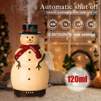 Rossesay Christmas Essential Oil Diffuser 120ml Ceramic Snowman Aromatherapy Humidifier, Holiday Diffuser Gift, Cute Tabletop Ch