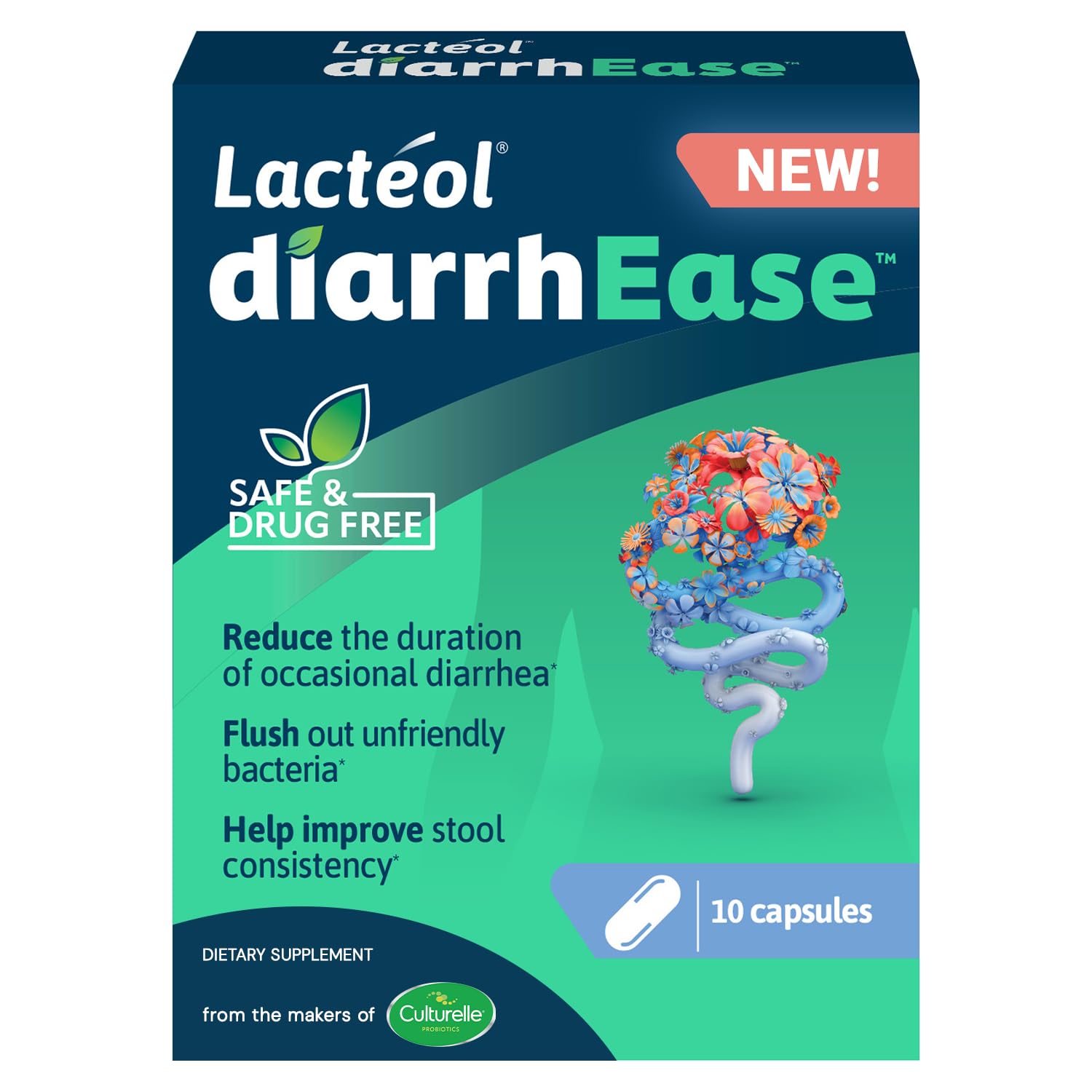 Lact  ol DiarrhEase- a Safe, Drug Free and Clinically Tested Postbiotic Strain That Helps Soothes Occasional Digestive Upset and