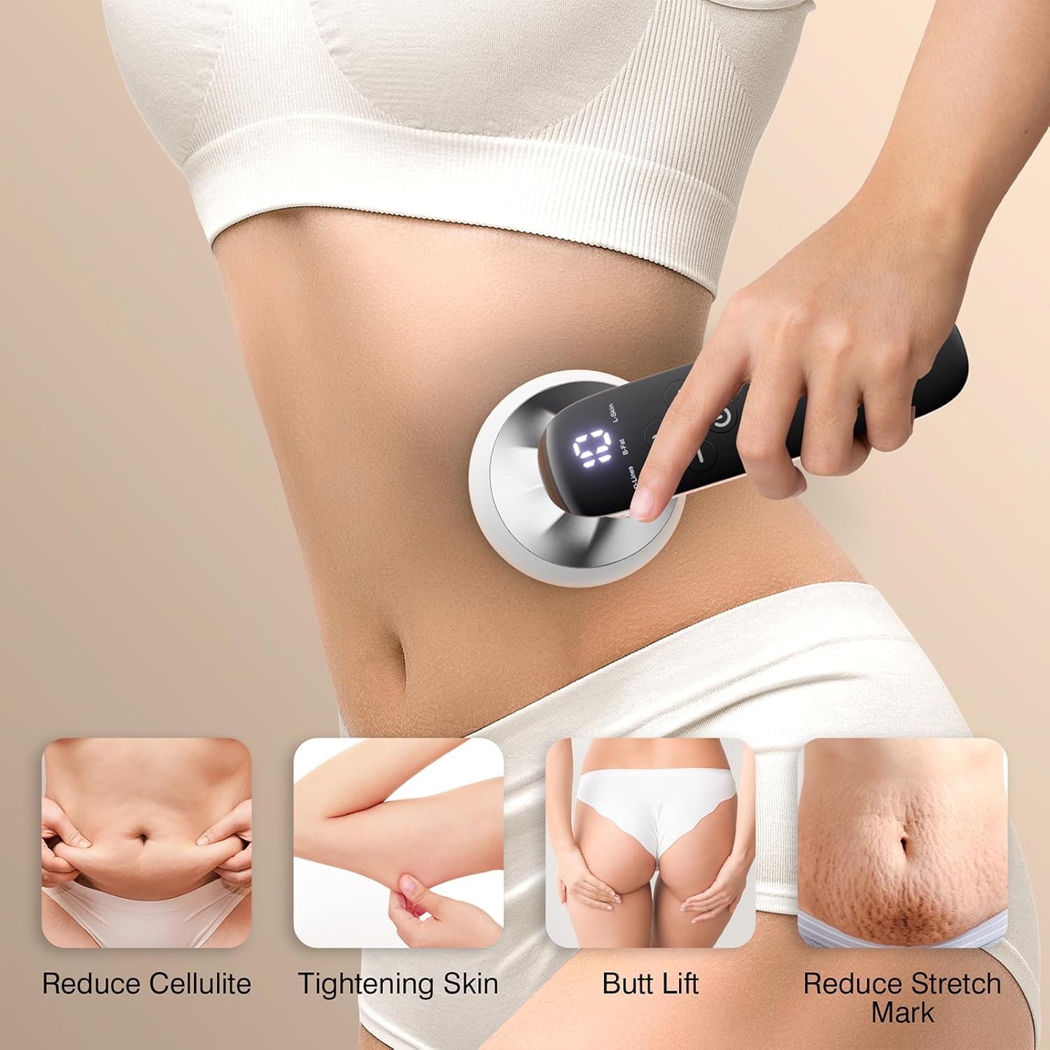 cotsoco Body Massager,Cordless Body Massager, Gifts for Women Girls Mum, Black and White