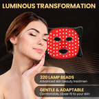 Lovsheme Red Light Therapy for Face, Enhance LED Face Mask Light Therapy for Acne, Wrinkles & Skin Rejuvenation, 3 Light Modes &