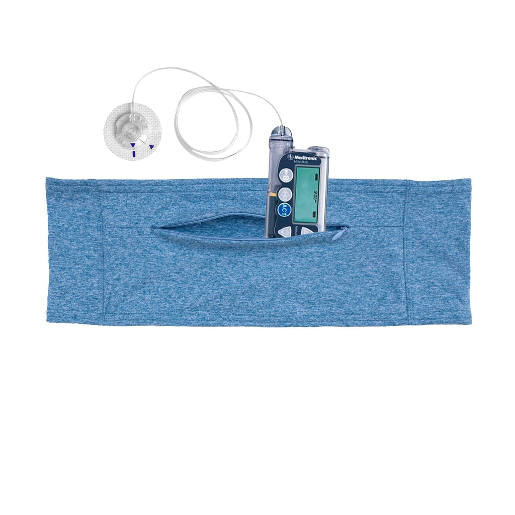 Spoonie Threads Double Pocket Belt Carries T1D Insulin Pump, Glucose Monitor, Smartphone, Accessories, Epipen, Medical Devices |