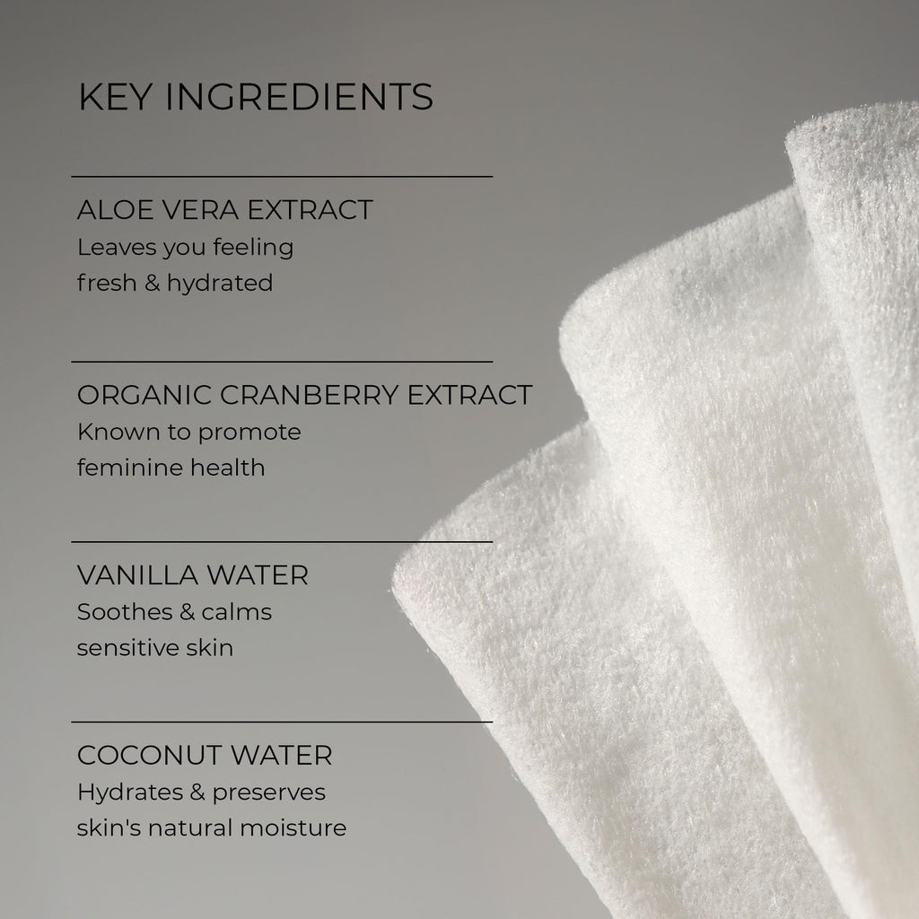Woo More Play Freshies: All-Natural Feminine Intimacy Towelette Wipes with Coconut Oil and Aloe Vera, Promotes Feminine Health &