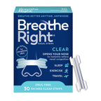 Breathe Right Original Nasal Strips | Clear | Sm/Med | For Sensitive Skin| Drug-Free Snoring Solution & Nasal Congestion Relief 