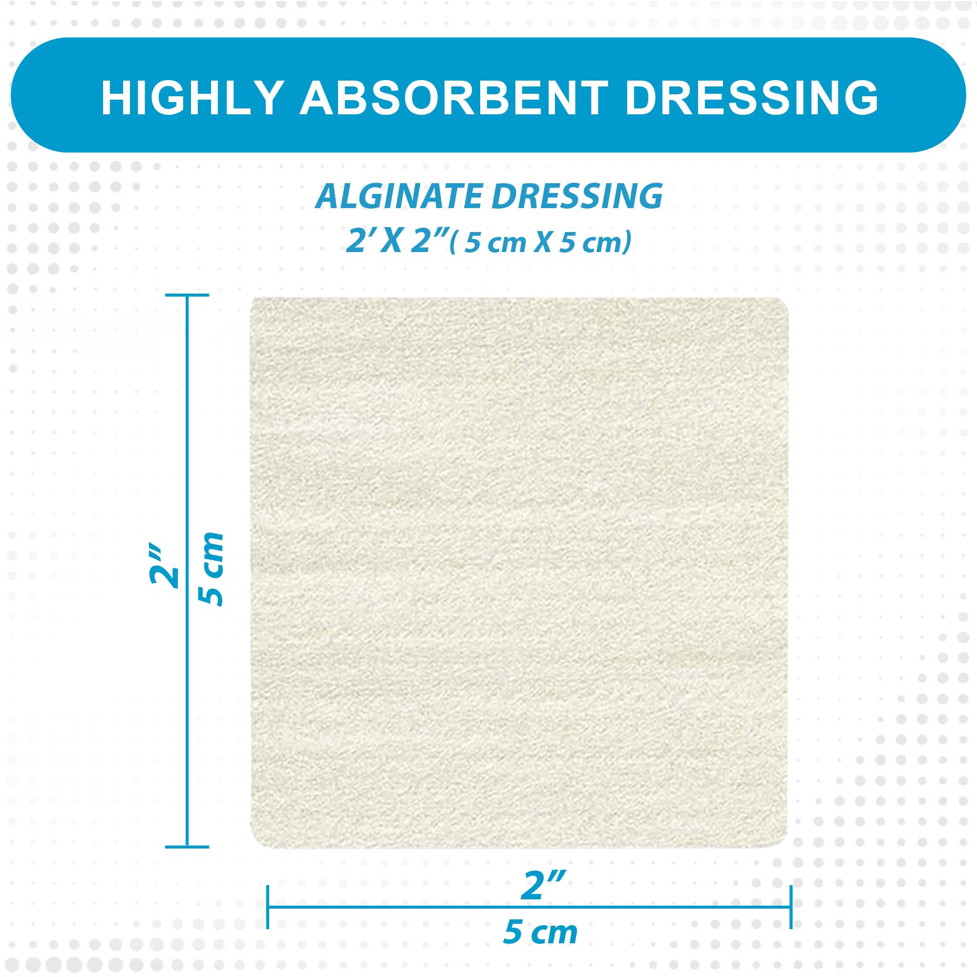 MedVance TM Alginate - Calcium Alginate Dressing 2x2, Box of 5 dressings