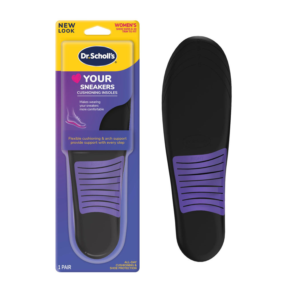 Dr. Scholls Love Your Sneakers Full Length Insoles, All-Day Comfort for Slip on & High Top Sneaker, Prevent Discomfort, Arch Su