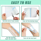 Nuanchu 2 Rolls Transparent Stretch Adhesive Bandage Waterproof Tattoo Bandage Round Transparent Film Dressing Clear Adhesive Dr