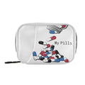 Pill Organizer Funny Medicine Pill Box 7 Day Pill Case Bag Travel Pill Organizer Bag with Zipper Portable Weekly Case Compact Si