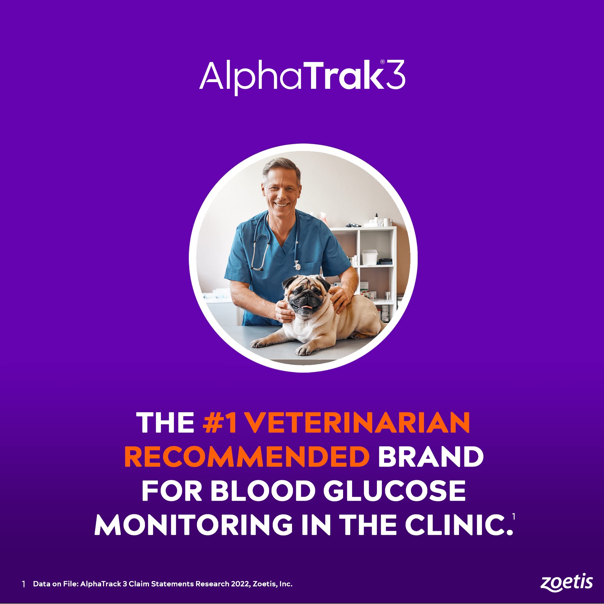AlphaTrak 3, 8 Piece Pet Blood Glucose Monitoring Kit for Diabetic Cats, Dogs, and Horses All-in-One Solution for in-Clinic Or a