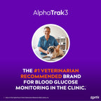 AlphaTrak 3, 8 Piece Pet Blood Glucose Monitoring Kit for Diabetic Cats, Dogs, and Horses All-in-One Solution for in-Clinic Or a