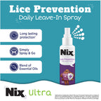 Nix Lice Treatment & Prevention Kit, All-in-One Shampoo, 4 fl oz, with Lice Removal Comb and Lice Prevention Daily Leave-in Spra