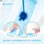 SUNKISS Masterpiece Adult Diapers with Tabs, Unisex Disposable Incontinence Briefs for Women and Men, Odor Control, Blue, L/XL,