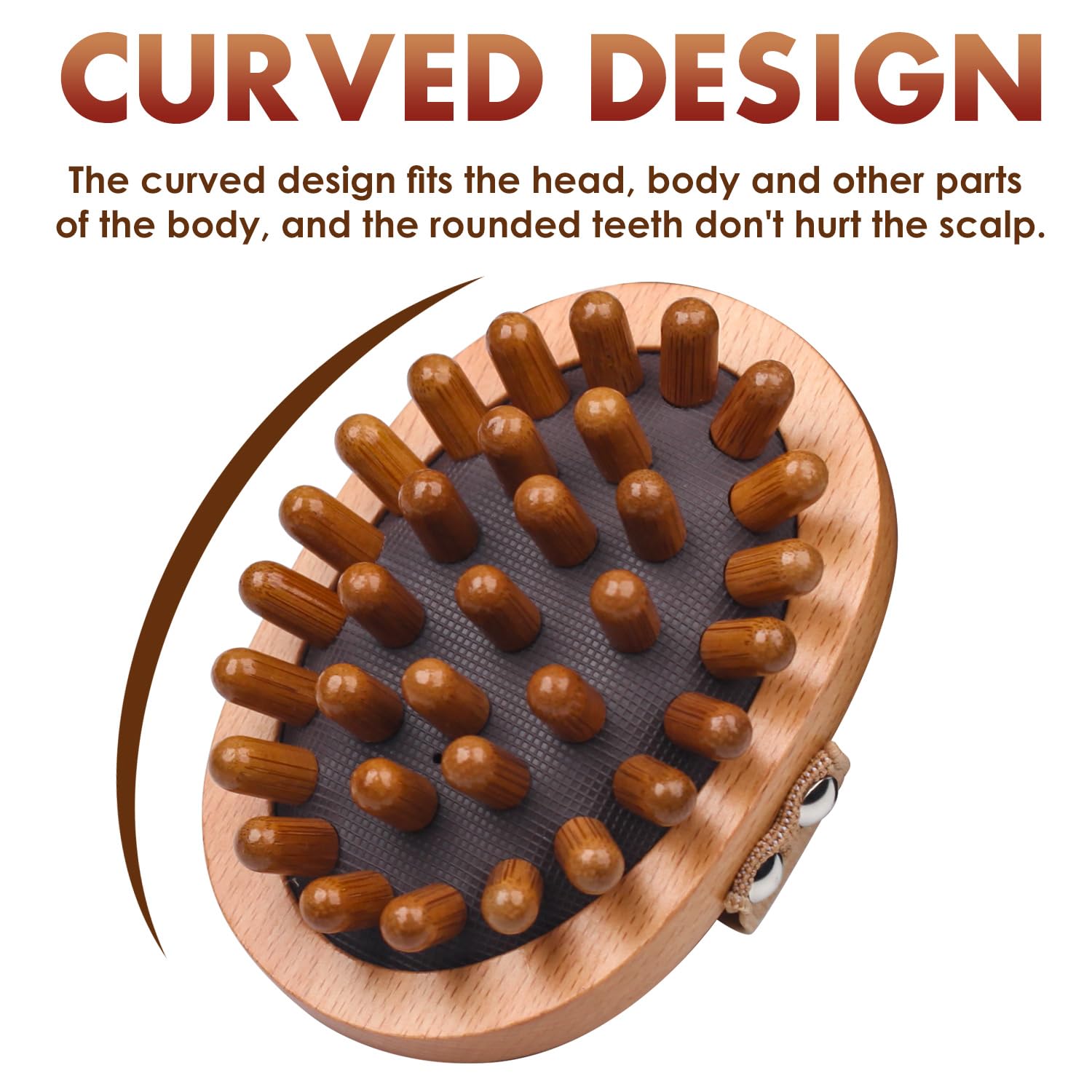 Melous Wooden Massage Comb, Body Scalp Trigger Point Massage Tool, Meridians Massager, Gua Sha Massager Comb for Body Relief & H