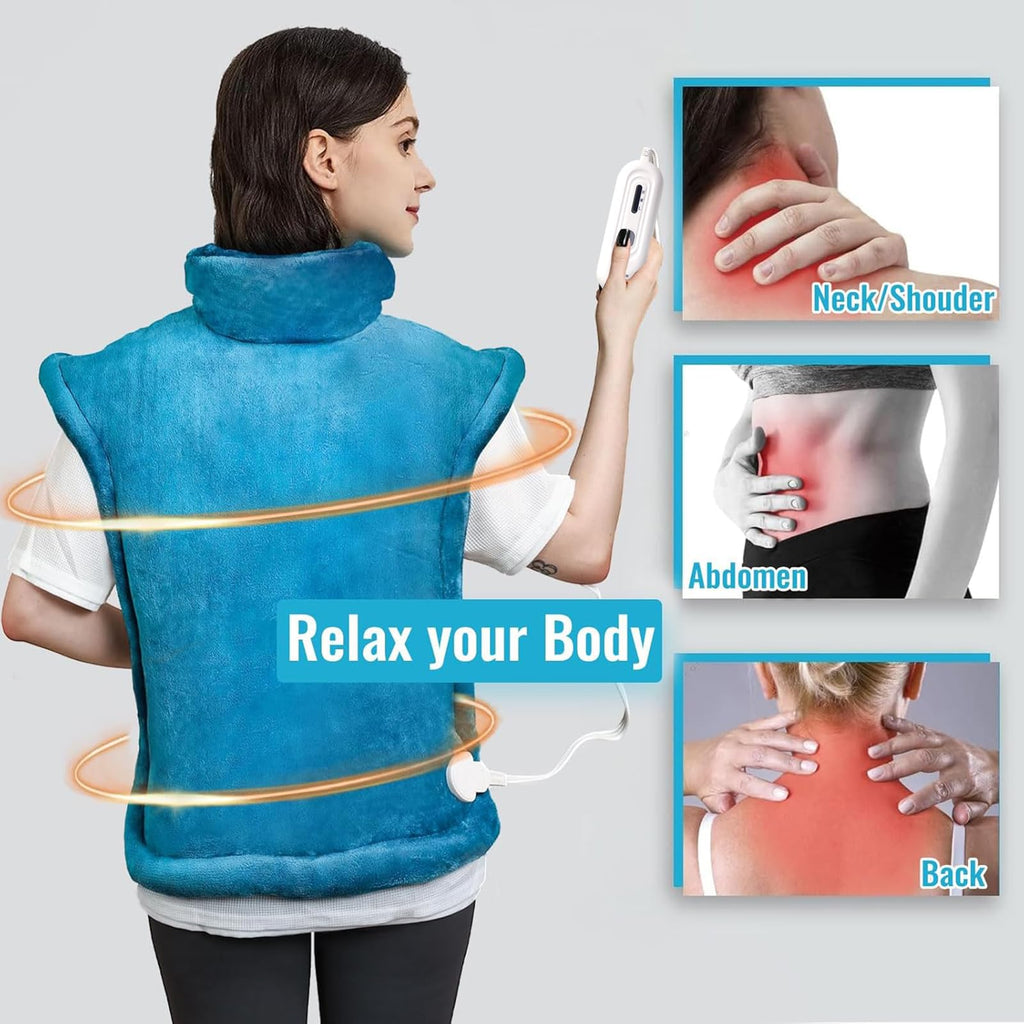 Tefici Heating Pad for Back,Birthday Gifts for Women Men Mom Dad Her Him,24 x33 Fast Heating, FSA HSA Eligible,Electric Heat