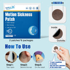 Hionfurt 64ct Motion Sickness Patches - Sea Sickness Patches for Cruise, Car, Airplane, and Other Travel - Non-Drowsy, Effective