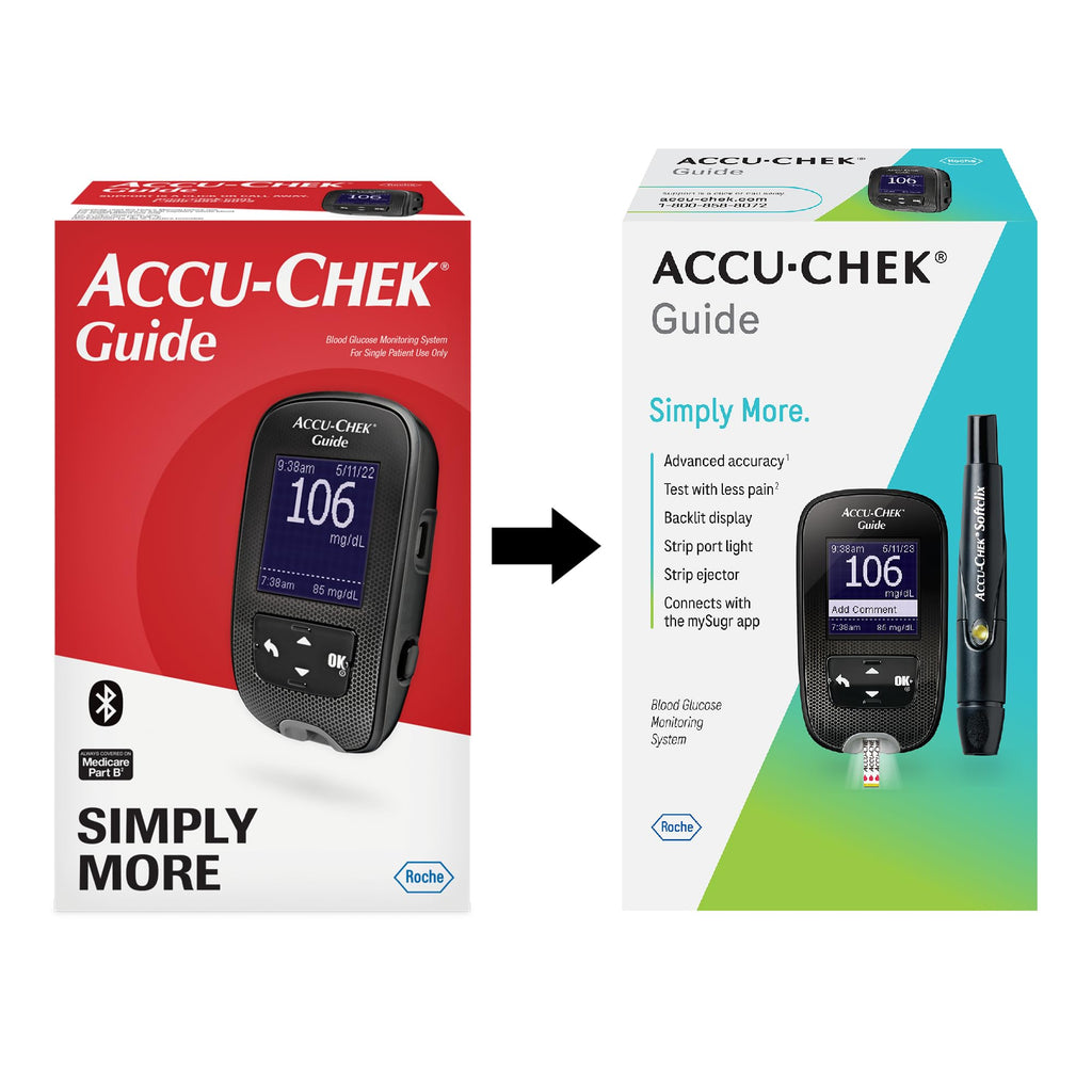 Chek Line Accu-Chek Guide Diabetes Meter for Diabetic Blood Glucose Monitoring ...