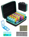 Monthly pill organizer 3 times a days , FRIWOLE medicine organizer box with Portable Hard Shell and pill cutter , 31 day pill bo