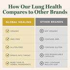 Global Healing Organic Lung Health Supplement - Herbal Nasal Decongestant Spray for Lung Cleanse, Respiratory Support and Mucus