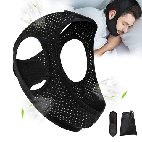 Forzacx Anti Snore Chin Strap - Breathable Chin Strap Snoring Solution, Effectively Reduce Snoring, Non-Stick Hair, Don't Fade -