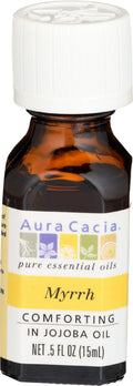Aura Cacia Myrrh Essential Oil (in jojoba oil) | 0.5 fl. oz. | Commiphora myrrha